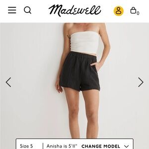 Madewell easy pull-on shorts in lightspun